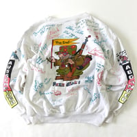 80's～ Raco Sports Wear "Hand Paint" "4面プリント" Sweat Lサイズ
