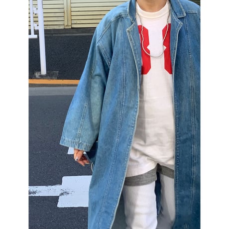 80's～90's MADE IN THE SHADE GARMENT Denim Long Coat Mサイズ USA製