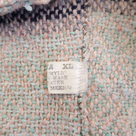 ～90's unknown Baja Mexican Parka Pink×Mint XLサイズ