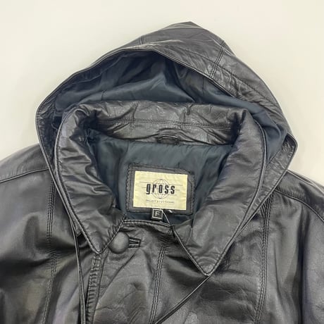 90's～ gross Cow Leather Half Coat