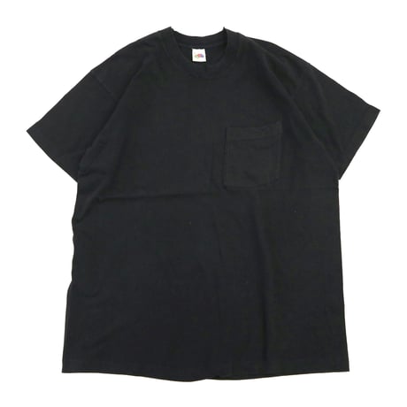 90's Fruit of the loom "Solid Black" Pocket Tee XLサイズ USA製