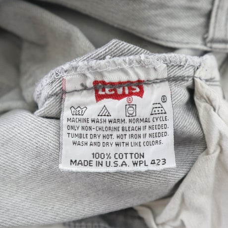 "Rare Color" 90's Levi's 501 "先染め" Grey Denim Pants W33 USA製