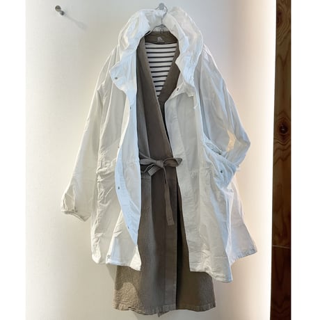 80's Italian ARMY Hospital Gown Coat "Over Dye" Beige