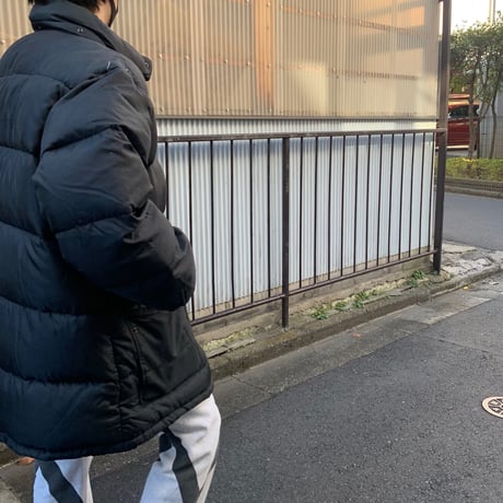 "Big Size" 90's～ DKNY リップストップ ナイロン ダウン ジャケット Black Lサイズ