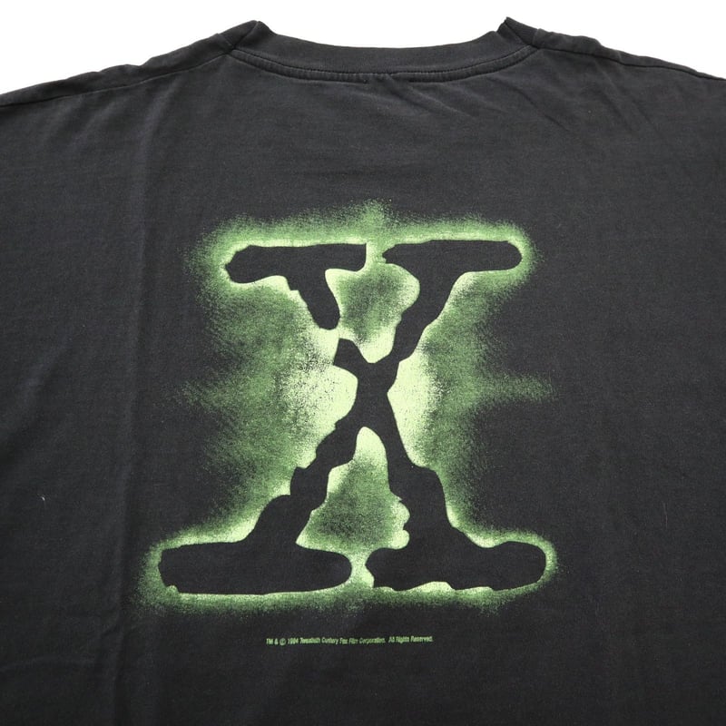 90's X-FILES 両面プリント Tシャツ コピーライト BLACK | Daniel