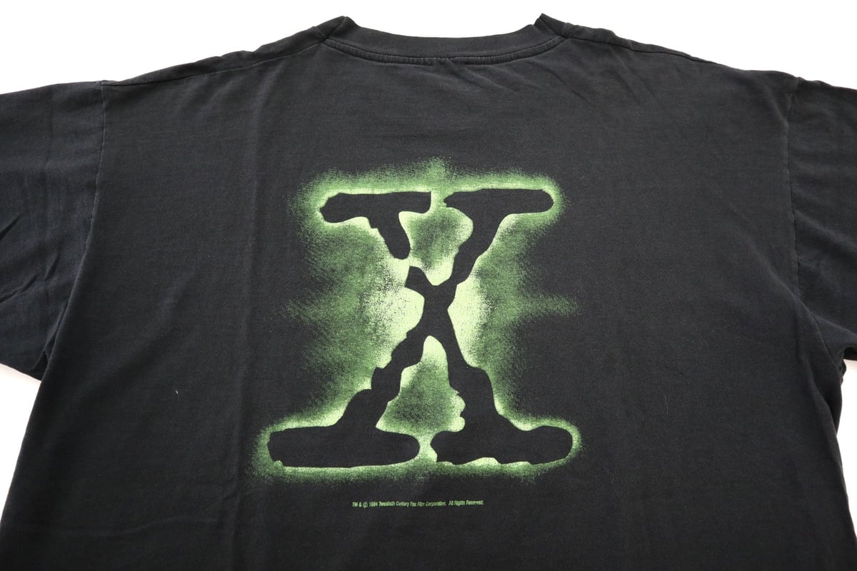 90's X-FILES 両面プリント Tシャツ コピーライト BLACK | Daniel