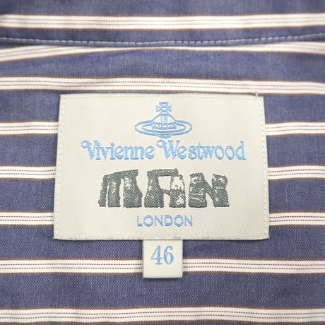 Vivienne Westwood MAN コットン ストライプ シャツ 46サイズ