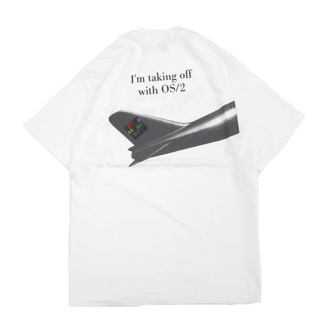 Deadstock～NOS ～90's SOF Tee "taking off with OS/2" 両面 プリント Tシャツ XLサイズ USA製