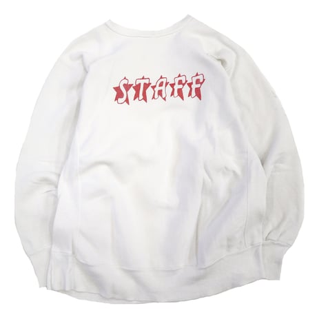 80's CHAMPION RW SWEAT "SUPER STAR" "内縫い" 両面 プリント Lサイズ USA製