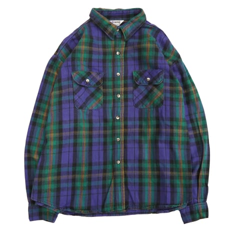"Rare Size" 70's～ FIVE BROTHER Check Flannel Shirt 3XLサイズ USA製