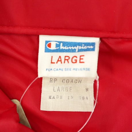 70's～80's CHAMPION "バータグ" Nylon Coach Jacket Lサイズ USA製