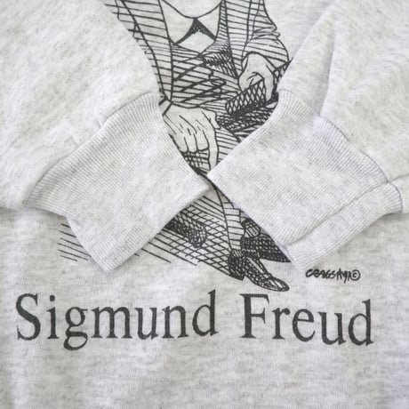 90's Largely Literary "Sigmund Freud" プリント スウェット Lサイズ USA製