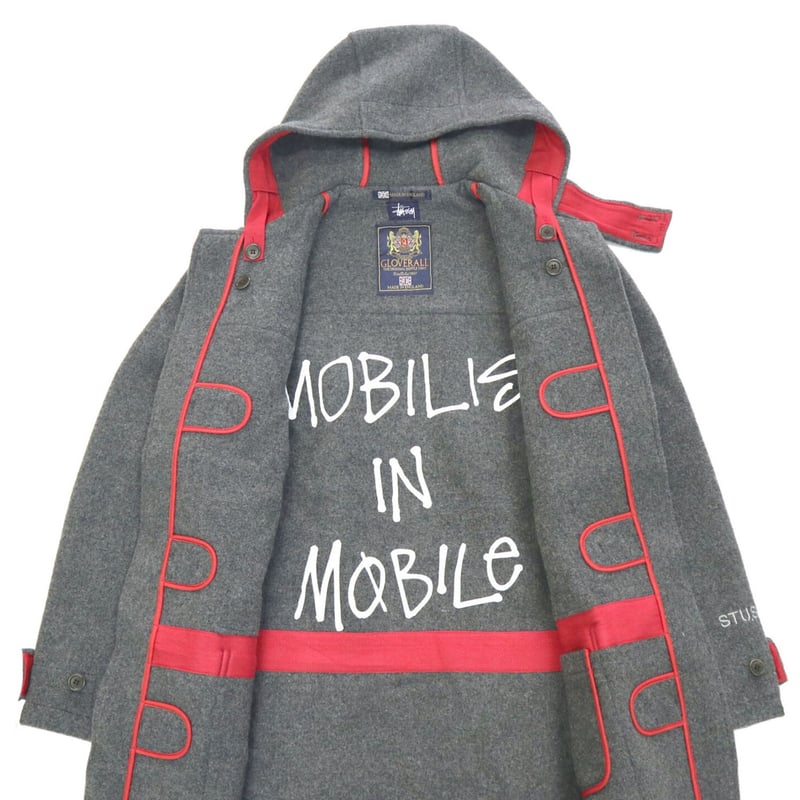 STUSSY×GLOVERALL Wool Duffle Coat GREY Mサイズ ENG