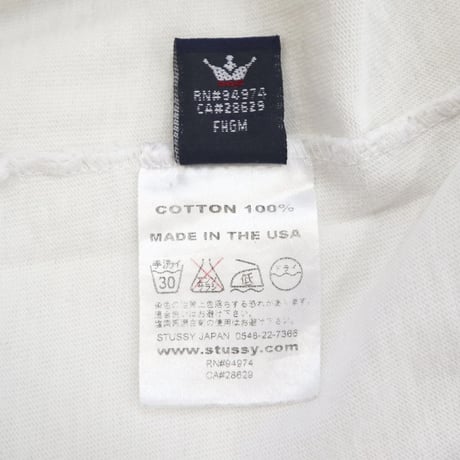 ～00's OLD STUSSY "SKATE MAN" 七分袖 プリント Tシャツ Lサイズ USA製