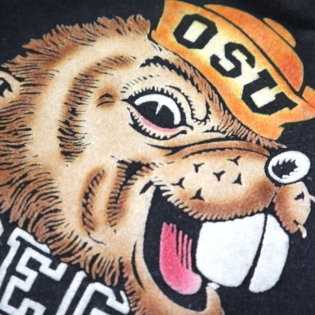 "Rare Color" ～70's unknown "OREGON STATE" Color Flocky Sweat