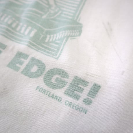 90's ONEITA "Gain The Edge" 染み込み プリント Tシャツ XLサイズ USA製