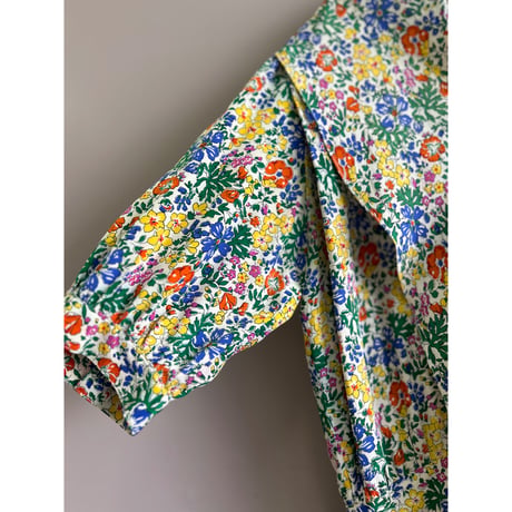 ～90's SILK STUDIO Frower Print Silk One Piece