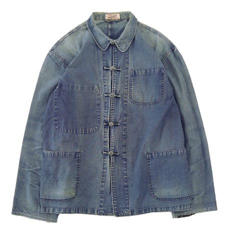 "Unisex" 70's L'Anti cher "Indigo Denim" China Jacket 50サイズ