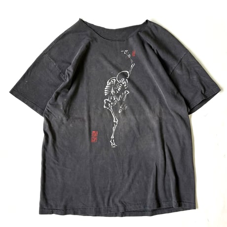 "Cut Off" ～90's unknown "田能村直入" "髑髏" Tシャツ