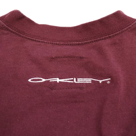 90's～00's Oakley "Logo&Emblem" "Embroidery" Tシャツ Lサイズ USA製