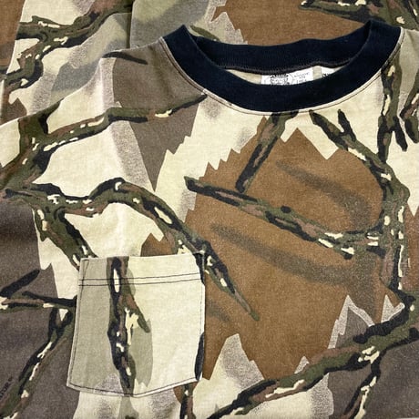 "Special Size" 90's Predator Camouflage LS Pocket Tee XXLサイズ USA製