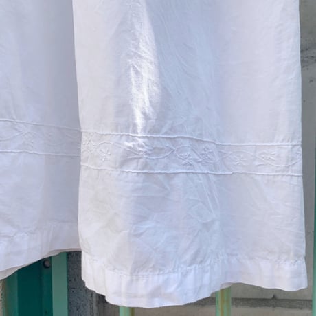 "Women's" ～90's ヘンリーネック コットン ロング ワンピース White