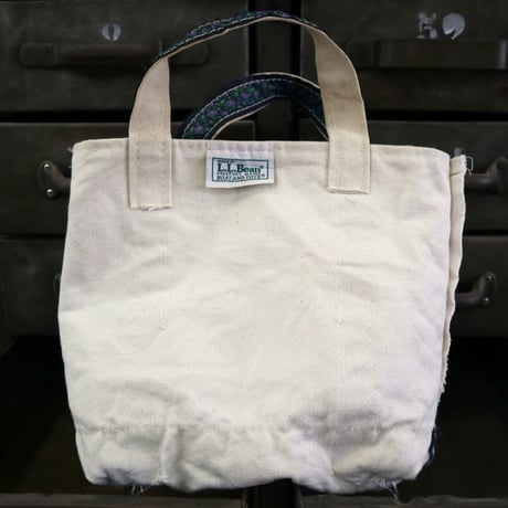 "Rare Handle" ～90's L.L. Bean "Flower Handle" BOAT AND TOTE Canvas Bag
