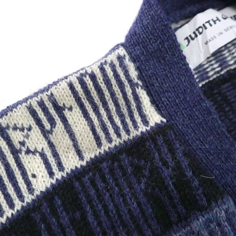 'Big Size' 90's～00's Wool Vest Cardigan SCOTLAND製