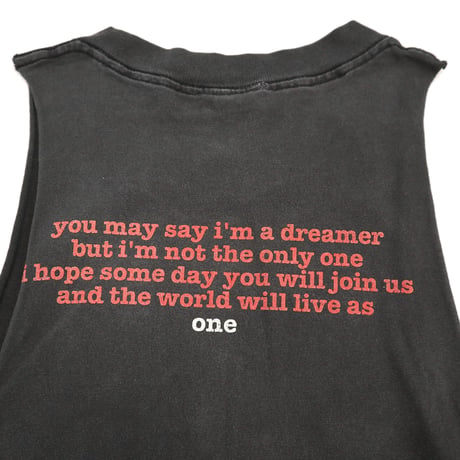 90's Winterland "John Lennon" 両面 プリント カットオフ Tシャツ Lサイズ USA製