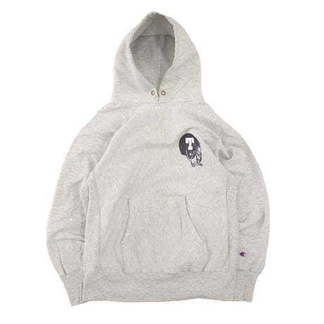 90's CHAMPION RW SWEAT PARKA "TUFTS UNIVERSITY" 両面 プリント Lサイズ USA製