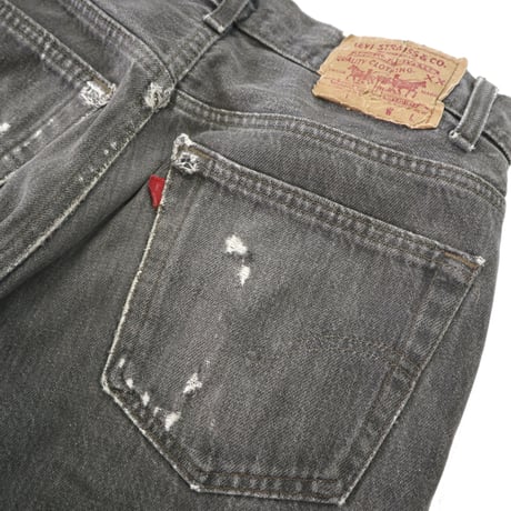 80's Levi's 501 "先染め" "スミ黒" Black Denim Pants W31 USA製