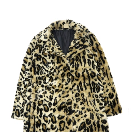 "Unisex" 80's～90's Animal Pattern Fake Fur Coat Jacket