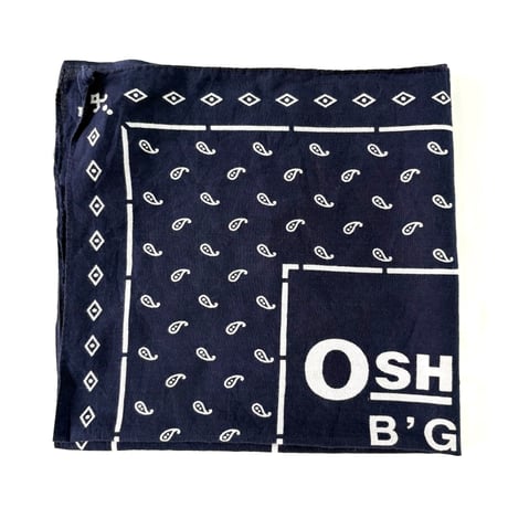 70's～ OSHKOSH "Navy/Red Paisley" All Cotton Bandana (sold separately)
