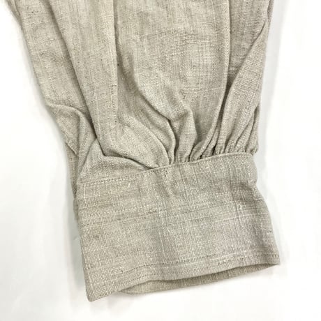 50's～ unknown Antique Linen LS One Piece