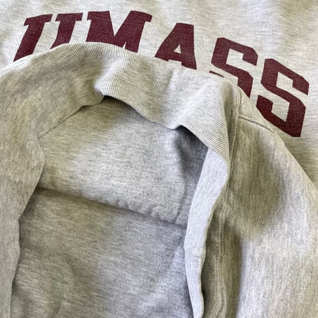 80's CHAMPION RW SWEAT "W face" "Hood Cut" "UMASS" USA製