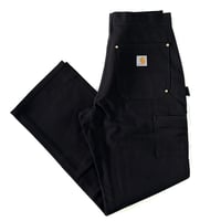 Deadstock 10's Carhartt "Black" "Double Knee" Duck Painter Pants W31 USA製