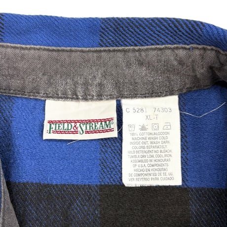 90's Field＆Stream Check Flannel Shirt XLTサイズ