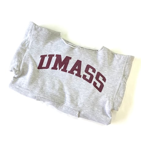 80's CHAMPION RW SWEAT "W face" "Hood Cut" "UMASS" USA製