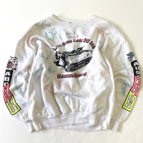 80's～ Raco Sports Wear "Hand Paint" "4面プリント" Sweat Lサイズ