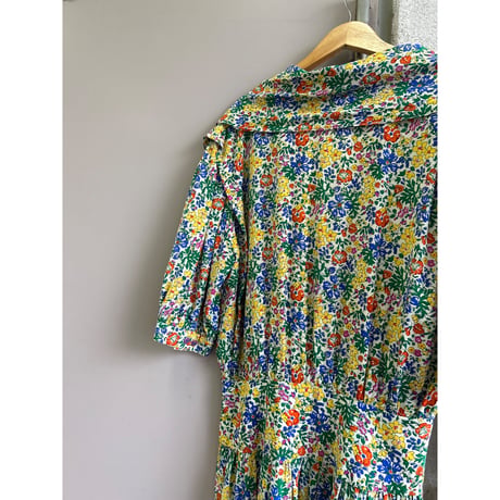 ～90's SILK STUDIO Frower Print Silk One Piece