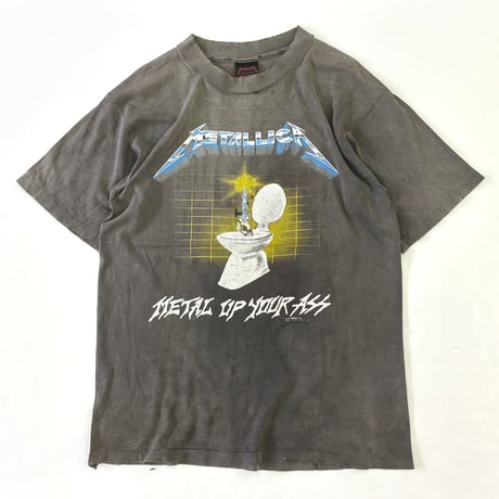 "Super Black Fade" 80’s Metallica "Metal Up Your Ass" "両面" Tシャツ Lサイズ USA製
