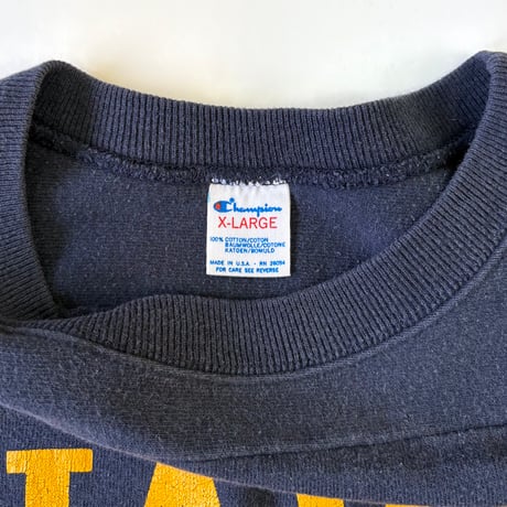 "Special Size" 80's～ CHAMPION "NAVY" "両面" Football Tee XLサイズ USA製