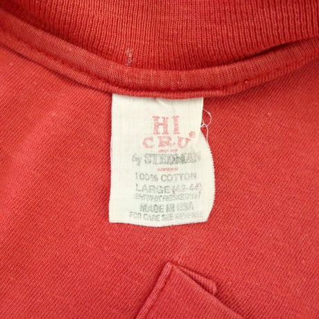 70's HI CRU "DARK HORSE" "Water Print" Pocket Tee Lサイズ USA製