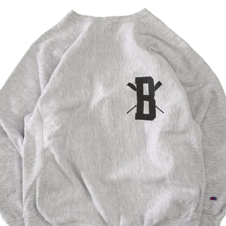 90's CHAMPION RW SWEAT "BOWDOIN CREW" 両面 黒プリント XLサイズ USA製