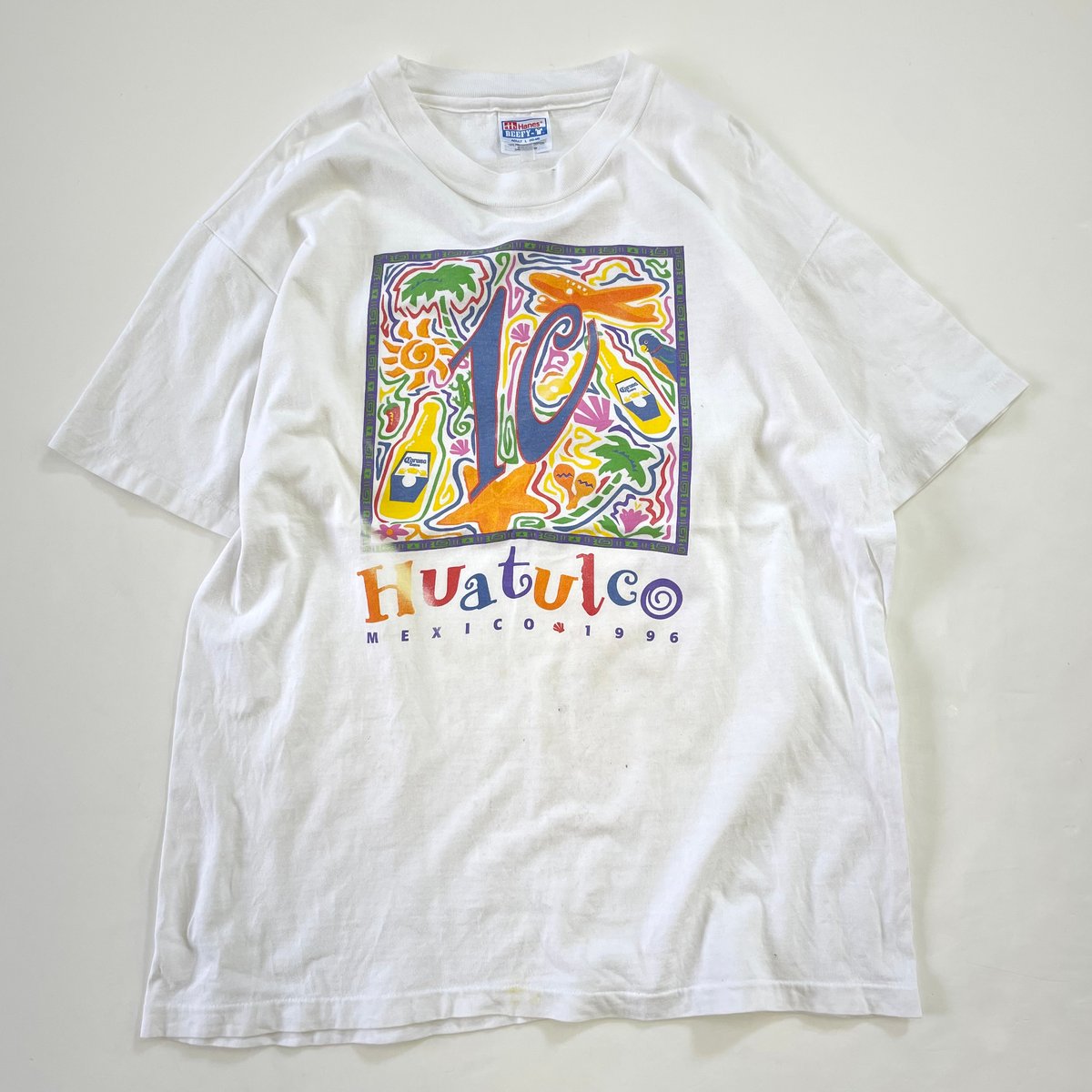 HANES コロナビール 古着 ヴィンテージ シングルステッチ usa アメリカ HANES コロナビール 古着 ヴィンテージ シングルステッチ usa