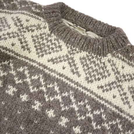 80's～ unknown "Birds Eye" Wool Sweater NEPAL製