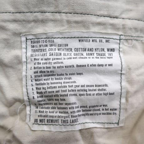 70's US ARMY M-65 Field Pants Medium Regular