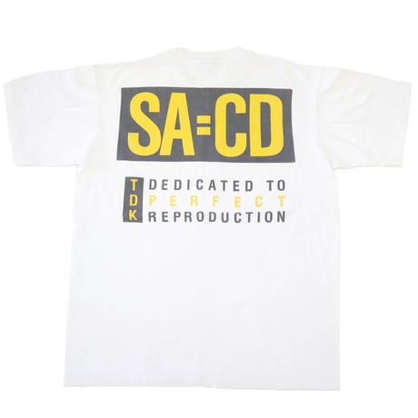 80's～ ONEITA "TDK" 両面 プリント Tシャツ White XLサイズ USA製