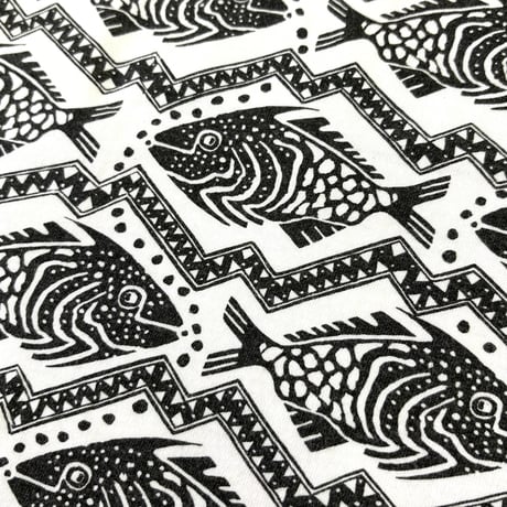 90's ANDAZIA "Fish Pattern" "All Over Print" Tシャツ XLサイズ USA製