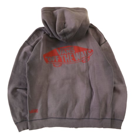 ～90's VANS "Skull Pirate" "OFF THE WALL" 両面 プリント パーカー Mサイズ USA製